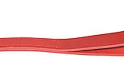 Martin Sellier - Laisse Double Avec Bords Arrondis En Cuir De 50cm Pour Chien - Rouge