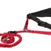 Trixie - Laisse Canicross Avec Ceinture Ventrale Pour Chien - Rouge -Animalerie Boutique 2077