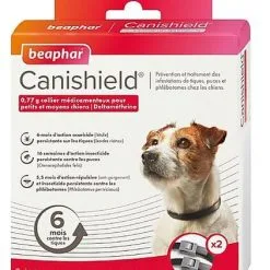 Canishield - Collier Anti-puces Tiques Pour Petit Et Moyen Chien - X2
