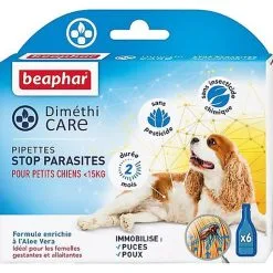 DiméthiCARE - Pipettes STOP S Parasites Pour Petit Chien - 6x1,5ml