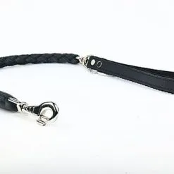 Yogipet - Laisse En Cuir Tressé 120cm Pour Chien - Noir