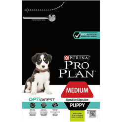 Pro Plan - Croquettes Medium Puppy Sensitive Digestion à L' Agneau Pour Chiot - 3Kg -Animalerie Boutique 53062