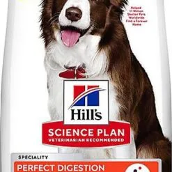 Hill's Science Plan - Croquettes Adulte Perfect Digestion Au Poulet Pour Chien Moyen - 3Kg
