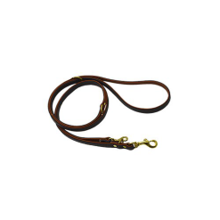 Comme Un Roi - Laisse Cuir Ajustable So Chic Marron / Caramel Pour Chien - 200cm
