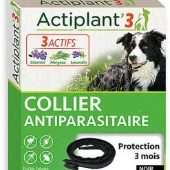 ActiPlant'3 - Collier Antiparasitaire Pour Moyen Chien - Noir