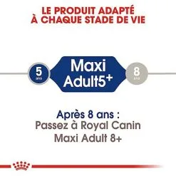 Royal Canin - Croquettes Maxi Adulte 5+ Pour Chien Adulte - 15Kg 10 Royal Canin - Croquettes Maxi Adulte 5+ Pour Chien Adulte - 15Kg -Animalerie Boutique 66835