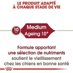 Royal Canin - Croquettes Medium Ageing 10+ Pour Chien Senior - 15Kg -Animalerie Boutique 67666